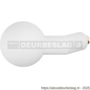 GPF Bouwbeslag ZwartWit GPF8859.62 S5 verkropte kogel deurknop 55x16 mm voor veiligheidsschilden vast met wisselstift wit - R21008608 - afbeelding 1