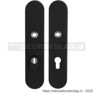 GPF Bouwbeslag ZwartWit GPF8860.61/72 veiligheids schilden SKG*** 248x52 mm afgerond kerntrekbeveiliging PC72 zwart - R21006507 - afbeelding 1