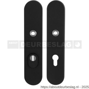 GPF Bouwbeslag ZwartWit GPF8860.61/92 veiligheids schilden SKG*** 248x52 mm afgerond kerntrekbeveiliging PC92 zwart - R21006534 - afbeelding 1