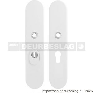 GPF Bouwbeslag ZwartWit GPF8860.62/55 veiligheids schilden SKG*** 248x52 mm afgerond kerntrekbeveiliging PC55 wit - R21008610 - afbeelding 1