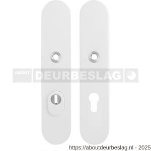GPF Bouwbeslag ZwartWit GPF8860.62/72 veiligheids schilden SKG*** 248x52 mm afgerond kerntrekbeveiliging PC72 wit - R21008611 - afbeelding 1