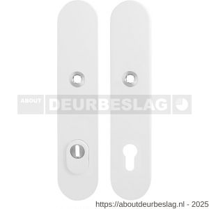 GPF Bouwbeslag ZwartWit GPF8860.62/92 veiligheids schilden SKG*** 248x52 mm afgerond kerntrekbeveiliging PC92 wit - R21008612 - afbeelding 1