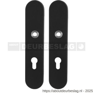 GPF Bouwbeslag ZwartWit GPF8861.61/72 veiligheids schilden SKG*** 248x52 mm afgerond PC72 zwart - R21008614 - afbeelding 1
