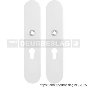 GPF Bouwbeslag ZwartWit GPF8861.62/55 veiligheids schilden SKG*** 248x52 mm afgerond PC55 wit - R21008616 - afbeelding 1