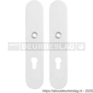 GPF Bouwbeslag ZwartWit GPF8861.62/72 veiligheids schilden SKG*** 248x52 mm afgerond PC72 wit - R21008617 - afbeelding 1