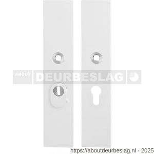 GPF Bouwbeslag ZwartWit GPF8862.62/55 veiligheids schilden SKG*** 248x52 mm rechthoekig kerntrekbeveiliging PC55 wit - R21008619 - afbeelding 1
