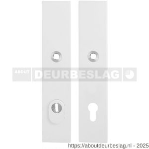 GPF Bouwbeslag ZwartWit GPF8862.62/92 veiligheids schilden SKG*** 248x52 mm rechthoekig kerntrekbeveiliging PC92 wit - R21008621 - afbeelding 1