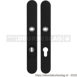 GPF Bouwbeslag ZwartWit GPF8864.61/92 veiligheids schilden SKG*** 257x35 mm afgerond smal kerntrekbeveiliging PC92 zwart - R21006537 - afbeelding 1
