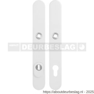 GPF Bouwbeslag ZwartWit GPF8864.62/92 veiligheids schilden SKG*** 257x35 mm afgerond smal kerntrekbeveiliging PC92 wit - R21008629 - afbeelding 1