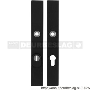 GPF Bouwbeslag ZwartWit GPF8866.61/72 veiligheids schilden SKG*** 257x35 mm rechthoekig smal kerntrekbeveiliging PC72 zwart - R21006510 - afbeelding 1
