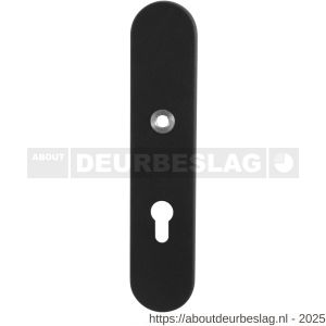 GPF Bouwbeslag ZwartWit GPF8870.61/72 veiligheids binnenschild gatdeel SKG*** 248x52x8 mm afgerond PC72 zwart - R21006511 - afbeelding 1