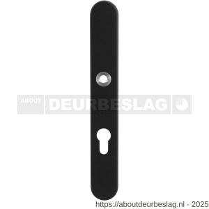 GPF Bouwbeslag ZwartWit GPF8874.61/72 veiligheids binnenschild gatdeel SKG*** 257x35x8 mm afgerond smal PC72 zwart - R21006513 - afbeelding 1