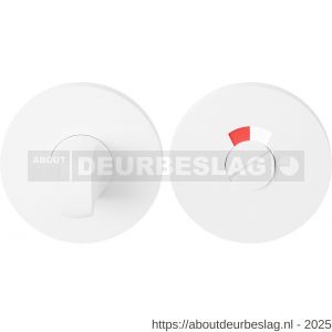 GPF Bouwbeslag Entree GPF8903VW toiletgarnituur rond 53x6 mm stift 8 mm met rood-wit indicator wit - R21011407 - afbeelding 1