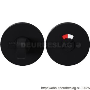 GPF Bouwbeslag Entree GPF8903VZ toiletgarnituur rond 53x6 mm stift 8 mm met rood-wit indicator zwart - R21011408 - afbeelding 1