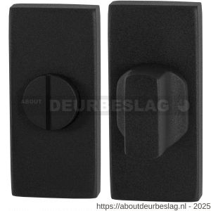 GPF Bouwbeslag ZwartWit GPF8910.01 toiletgarnituur rechthoekig 70x32 mm stift 8 mm grote knop zwart - R21008317 - afbeelding 1