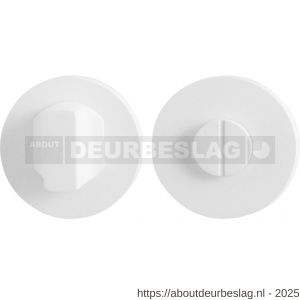GPF Bouwbeslag ZwartWit GPF8910.40 toiletgarnituur rond 50x8 mm stift 8 mm grote knop wit - R21003806 - afbeelding 1