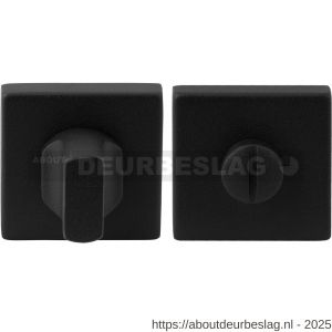 GPF Bouwbeslag ZwartWit GPF8911.02 toiletgarnituur vierkant 50x50x8 mm stift 5 mm grote knop zwart - R21005915 - afbeelding 1