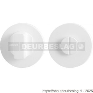GPF Bouwbeslag ZwartWit GPF8911.40 toiletgarnituur rond 50x8 mm stift 5 mm grote knop wit - R21005916 - afbeelding 1