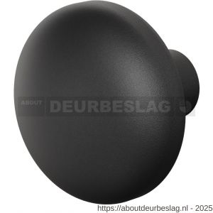 GPF Bouwbeslag ZwartWit GPF8957.61 S1 Paddenstoel deurknop 65 mm draaibaar met krukstift zwart - R21011066 - afbeelding 1