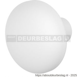 GPF Bouwbeslag ZwartWit GPF8957.62 S1 Paddenstoel deurknop 65 mm draaibaar met krukstift wit - R21011068 - afbeelding 1