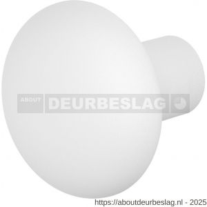 GPF Bouwbeslag ZwartWit GPF8959.62 S1 Paddenstoel deurknop 52 mm draaibaar met krukstift wit - R21011069 - afbeelding 1