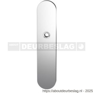 GPF Bouwbeslag RVS GPF9002.00 veiligheids buitenschild gatdeel SKG*** 248x52x11 mm afgerond blind met krukgat RVS geborsteld - R21005918 - afbeelding 1