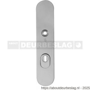 GPF Bouwbeslag RVS GPF9008.72/49 veiligheids buitenschild gatdeel SKG*** 248x52x11 mm afgerond kerntrekbeveiliging PC72 massief RVS gepolijst - R21007809 - afbeelding 1