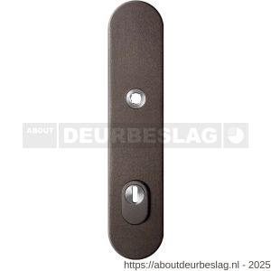 GPF Bouwbeslag Anastasius GPF9008.A1 PC92 veiligheids buitenschild gatdeel SKG*** 248x52x11 mm afgerond kerntrekbeveiliging PC92 massief Dark blend - R21012838 - afbeelding 1