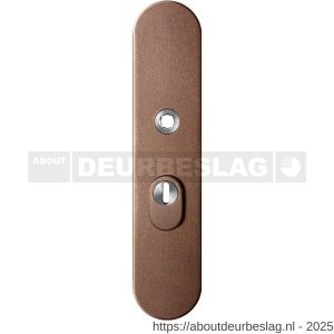 GPF Bouwbeslag Anastasius GPF9008.A2 PC55 veiligheids buitenschild gatdeel SKG*** 248x52x11 mm afgerond kerntrekbeveiliging PC55 massief Bronze blend - R21012839 - afbeelding 1