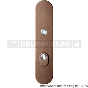 GPF Bouwbeslag Anastasius GPF9008.A2 PC72 veiligheids buitenschild gatdeel SKG*** 248x52x11 mm afgerond kerntrekbeveiliging PC72 massief Bronze blend - R21012840 - afbeelding 1