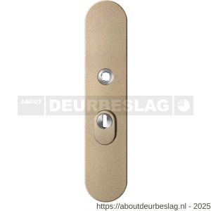 GPF Bouwbeslag Anastasius GPF9008.A4 PC55 veiligheids buitenschild gatdeel SKG*** 248x52x11 mm afgerond kerntrekbeveiliging PC55 massief Champagne blend - R21012845 - afbeelding 1