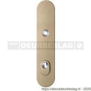GPF Bouwbeslag Anastasius GPF9008.A4 PC92 veiligheids buitenschild gatdeel SKG*** 248x52x11 mm afgerond kerntrekbeveiliging PC92 massief Champagne blend - R21012847 - afbeelding 1