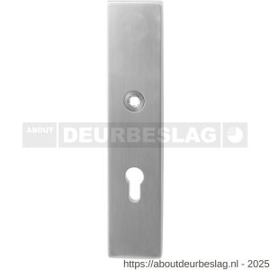 GPF Bouwbeslag RVS GPF9012.72 veiligheids buitenschild gatdeel SKG*** 248x52x11 mm rechthoekig PC72 RVS geborsteld - R21004822 - afbeelding 1