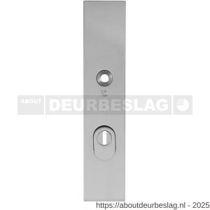 GPF Bouwbeslag RVS GPF9018.72/49 veiligheids buitenschild gatdeel SKG*** 248x52x11 mm rechthoekig kerntrekbeveiliging PC72 massief RVS gepolijst - R21007811 - afbeelding 1