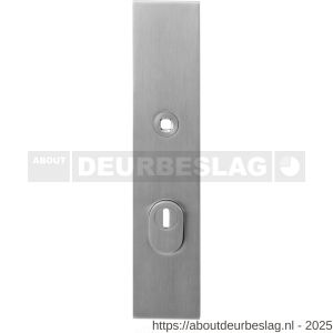 GPF Bouwbeslag RVS GPF9018.72 veiligheids buitenschild gatdeel SKG*** 248x52x11 mm rechthoekig kerntrekbeveiliging PC72 massief RVS geborsteld - R21004832 - afbeelding 1
