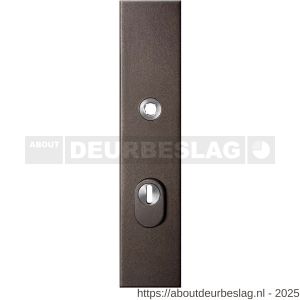 GPF Bouwbeslag Anastasius GPF9018.A1 PC72 veiligheids buitenschild gatdeel SKG*** 248x52x11 mm rechthoekig kerntrekbeveiliging PC72 massief Dark blend - R21012849 - afbeelding 1