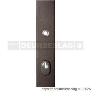 GPF Bouwbeslag Anastasius GPF9018.A1 PC92 veiligheids buitenschild gatdeel SKG*** 248x52x11 mm rechthoekig kerntrekbeveiliging PC92 massief Dark blend - R21012850 - afbeelding 1