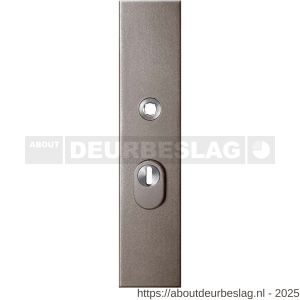 GPF Bouwbeslag Anastasius GPF9018.A3 PC55 veiligheids buitenschild gatdeel SKG*** 248x52x11 mm rechthoekig kerntrekbeveiliging PC55 massief Mocca blend - R21012854 - afbeelding 1