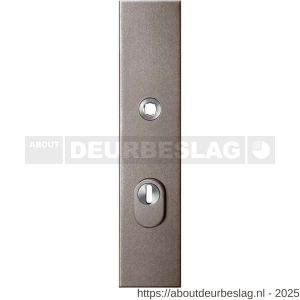 GPF Bouwbeslag Anastasius GPF9018.A3 PC72 veiligheids buitenschild gatdeel SKG*** 248x52x11 mm rechthoekig kerntrekbeveiliging PC72 massief Mocca blend - R21012855 - afbeelding 1