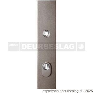 GPF Bouwbeslag Anastasius GPF9018.A3 PC92 veiligheids buitenschild gatdeel SKG*** 248x52x11 mm rechthoekig kerntrekbeveiliging PC92 massief Mocca blend - R21012856 - afbeelding 1
