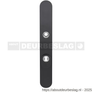 GPF Bouwbeslag PVD GPF9028.92P1 veiligheids buitenschild smal SKG*** 257x35x11 mm afgerond kerntrekbeveiliging PC92 massief PVD antraciet - R21006549 - afbeelding 1