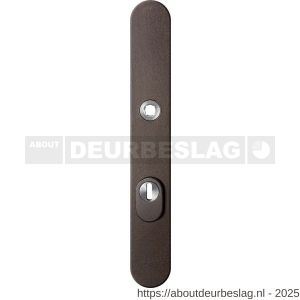 GPF Bouwbeslag Anastasius GPF9028.A1 PC72 veiligheids buitenschild smal SKG*** 257x35x11 mm afgerond kerntrekbeveiliging PC72 massief Dark blend - R21013036 - afbeelding 1