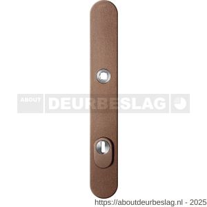 GPF Bouwbeslag Anastasius GPF9028.A2 PC92 veiligheids buitenschild smal SKG*** 257x35x11 mm afgerond kerntrekbeveiliging PC92 massief Bronze blend - R21013039 - afbeelding 1