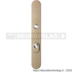 GPF Bouwbeslag Anastasius GPF9028.A4 PC72 veiligheids buitenschild smal SKG*** 257x35x11 mm afgerond kerntrekbeveiliging PC72 massief Champagne blend - R21013042 - afbeelding 1