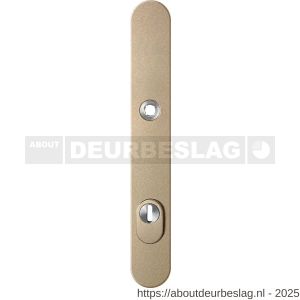 GPF Bouwbeslag Anastasius GPF9028.A4 PC92 veiligheids buitenschild smal SKG*** 257x35x11 mm afgerond kerntrekbeveiliging PC92 massief Champagne blend - R21013043 - afbeelding 1
