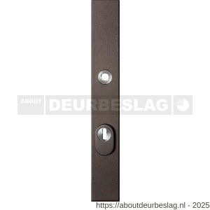GPF Bouwbeslag Anastasius GPF9038.A1 PC72 veiligheids buitenschild smal SKG*** 257x35x11 mm rechthoekig kerntrekbeveiliging PC72 massief Dark blend - R21013044 - afbeelding 1