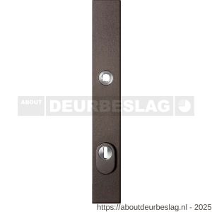 GPF Bouwbeslag Anastasius GPF9038.A1 PC92 veiligheids buitenschild smal SKG*** 257x35x11 mm rechthoekig kerntrekbeveiliging PC92 massief Dark blend - R21013045 - afbeelding 1