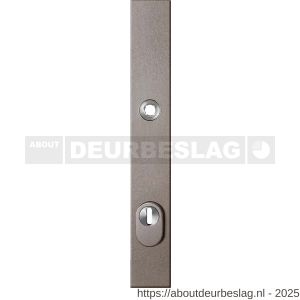 GPF Bouwbeslag Anastasius GPF9038.A3 PC92 veiligheids buitenschild smal SKG*** 257x35x11 mm rechthoekig kerntrekbeveiliging PC92 massief Mocca blend - R21013049 - afbeelding 1