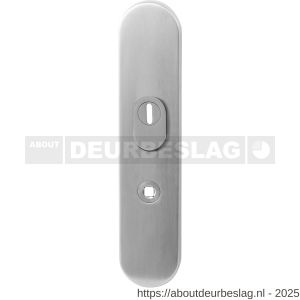 GPF Bouwbeslag RVS GPF9048.72 veiligheids buitenschild gatdeel Comfort SKG*** kerntrekbeveiliging 248x52x11 mm afgerond PC72 RVS geborsteld - R21006568 - afbeelding 1