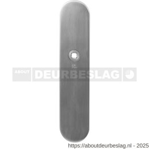 GPF Bouwbeslag RVS GPF9102.00 veiligheids binnenschild gatdeel SKG*** 248x52x8 mm afgerond blind met krukgat RVS geborsteld - R21004767 - afbeelding 1